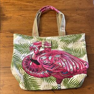 Stephanie Kiker Flamingo Paradise Canvas Tote